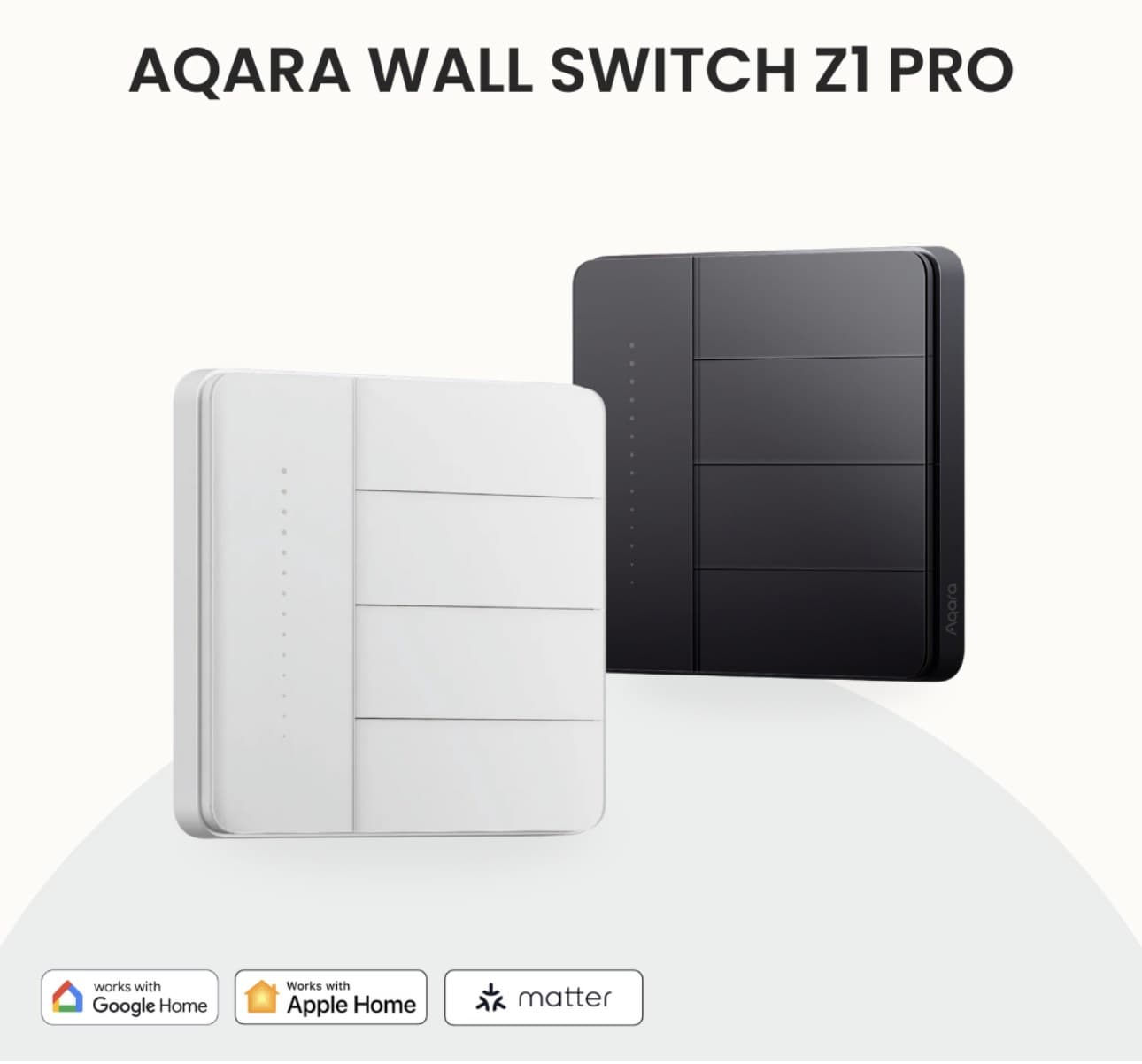Aqara Wall Switch Z1 Pro (Triple Rockers, Black/White)